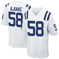 Game Austin Ajiake Men's Indianapolis Colts White Jersey - Nike