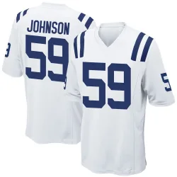 Game Buddy Johnson Men's Indianapolis Colts White Jersey - Nike