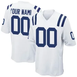 Indianapolis Colts Customized Men's Game White Jersey - Nike