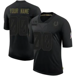 Indianapolis Colts Customized Men's Limited Black 2020 Salute To Service Jersey - Nike