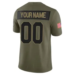Indianapolis Colts Customized Men's Limited Olive Sr. 2025 Salute to Service Jersey - Nike