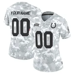 Indianapolis Colts Customized Women's Limited Arctic Camo 2024 Salute to Service Jersey - Nike
