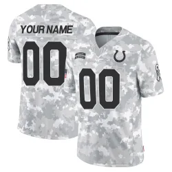 Indianapolis Colts Customized Youth Limited Arctic Camo 2024 Salute to Service Jersey - Nike