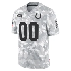 Indianapolis Colts Customized Youth Limited Arctic Camo 2024 Salute to Service Jersey - Nike