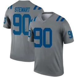 Legend Grover Stewart Men's Indianapolis Colts Gray Inverted Jersey - Nike