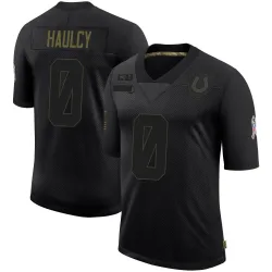 Limited A.J. Haulcy Men's Indianapolis Colts Black 2020 Salute To Service Jersey - Nike