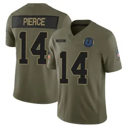 Limited Alec Pierce Men's Indianapolis Colts Olive Sr. 2025 Salute to Service Jersey - Nike