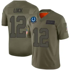 Limited Andrew Luck Men's Indianapolis Colts Camo 2019 Salute to Service Jersey - Nike