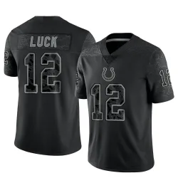 Limited Andrew Luck Youth Indianapolis Colts Black Reflective Jersey - Nike