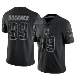 Limited DeForest Buckner Men's Indianapolis Colts Black Reflective Jersey - Nike