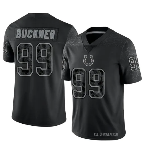 Limited DeForest Buckner Men's Indianapolis Colts Black Reflective Jersey - Nike