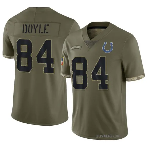 Limited Jack Doyle Men's Indianapolis Colts Olive 2022 Salute To Service Jersey - Nike