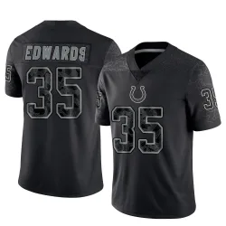 Limited Johnathan Edwards Youth Indianapolis Colts Black Reflective Jersey - Nike