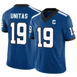 Limited Johnny Unitas Men's Indianapolis Colts Royal Indiana Nights Alternate Vapor F.U.S.E. Jersey - Nike