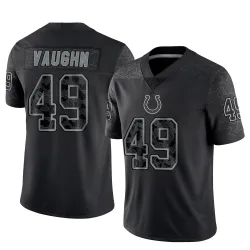 Limited Joseph Vaughn Men's Indianapolis Colts Black Reflective Jersey - Nike