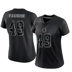 Limited Joseph Vaughn Women's Indianapolis Colts Black Reflective Jersey - Nike
