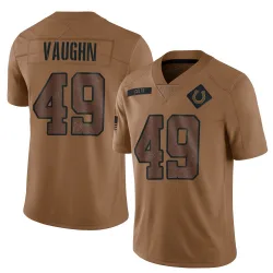 Limited Joseph Vaughn Youth Indianapolis Colts Brown 2023 Salute To Service Jersey - Nike
