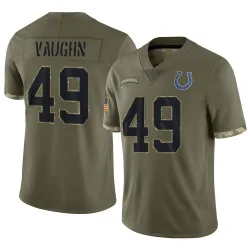Limited Joseph Vaughn Youth Indianapolis Colts Olive 2022 Salute To Service Jersey - Nike