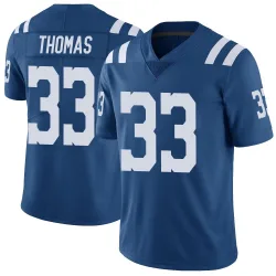 Limited Juanyeh Thomas Youth Indianapolis Colts Royal Color Rush Vapor Untouchable Jersey - Nike