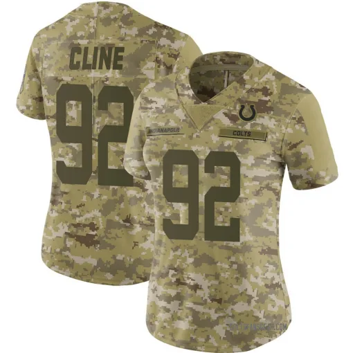 Limited Kameron Cline Women's Indianapolis Colts Camo 2018 Salute to ...