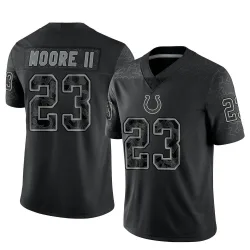 Limited Kenny Moore II Youth Indianapolis Colts Black Reflective Jersey - Nike