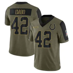 Limited Marcel Dabo Men's Indianapolis Colts Olive 2021 Salute To Service Jersey - Nike