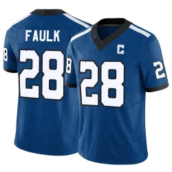 Limited Marshall Faulk Men's Indianapolis Colts Royal Indiana Nights Alternate Vapor F.U.S.E. Jersey - Nike