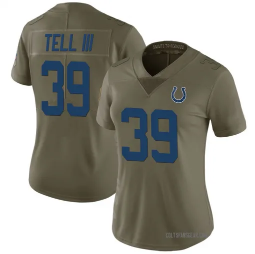 Limited Marvell Tell III Women's Indianapolis Colts Green 2017 Salute ...