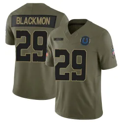 Limited Mekhi Blackmon Youth Indianapolis Colts Olive Sr. 2025 Salute to Service Jersey - Nike