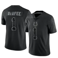 Limited Pat McAfee Men's Indianapolis Colts Black Reflective Jersey - Nike