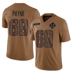 Limited Pheldarius Payne Youth Indianapolis Colts Brown 2023 Salute To Service Jersey - Nike