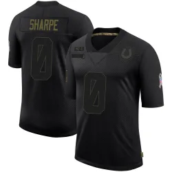 Limited Raylen Sharpe Men's Indianapolis Colts Black 2020 Salute To Service Jersey - Nike