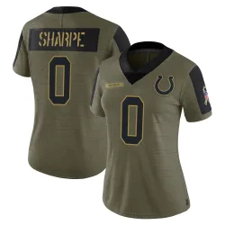 Limited Raylen Sharpe Women's Indianapolis Colts Olive 2021 Salute To Service Jersey - Nike