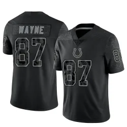 Limited Reggie Wayne Youth Indianapolis Colts Black Reflective Jersey - Nike
