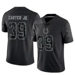 Limited Rob Carter Jr. Youth Indianapolis Colts Black Reflective Jersey - Nike