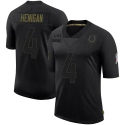 Limited Seth Henigan Men's Indianapolis Colts Black 2020 Salute To Service Jersey - Nike