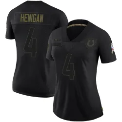 Limited Seth Henigan Women's Indianapolis Colts Black 2020 Salute To Service Jersey - Nike