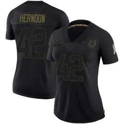 Limited Tre Herndon Women's Indianapolis Colts Black 2020 Salute To Service Jersey - Nike