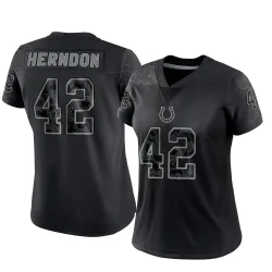 Limited Tre Herndon Women's Indianapolis Colts Black Reflective Jersey - Nike