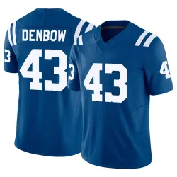 Limited Trevor Denbow Men's Indianapolis Colts Royal Vapor F.U.S.E. Jersey - Nike