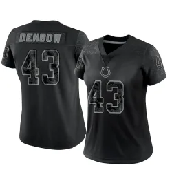 Limited Trevor Denbow Women's Indianapolis Colts Black Reflective Jersey - Nike