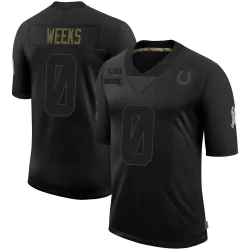 Limited West Weeks Men's Indianapolis Colts Black 2020 Salute To Service Jersey - Nike