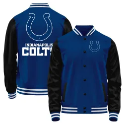 Men's Indianapolis Colts Black Navy Full-Snap Jacket